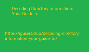 Decoding Directory