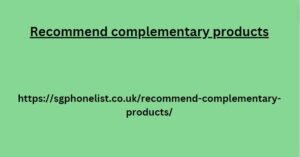 Recommend complementary products