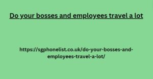 Do your bosses and employees travel a lot