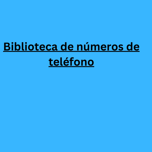 Biblioteca de números de teléfono