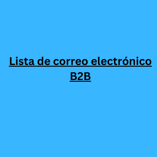 lista de correo electrónico b2b