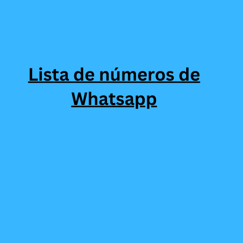 Lista de números de Whatsapp