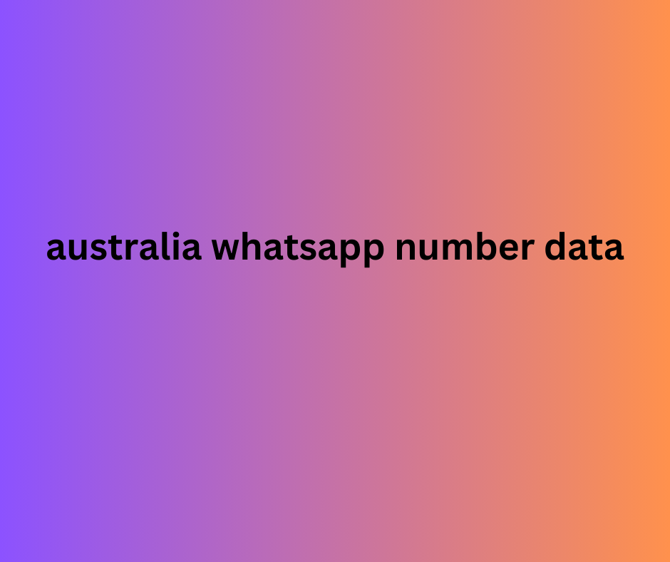 australia whatsapp number data