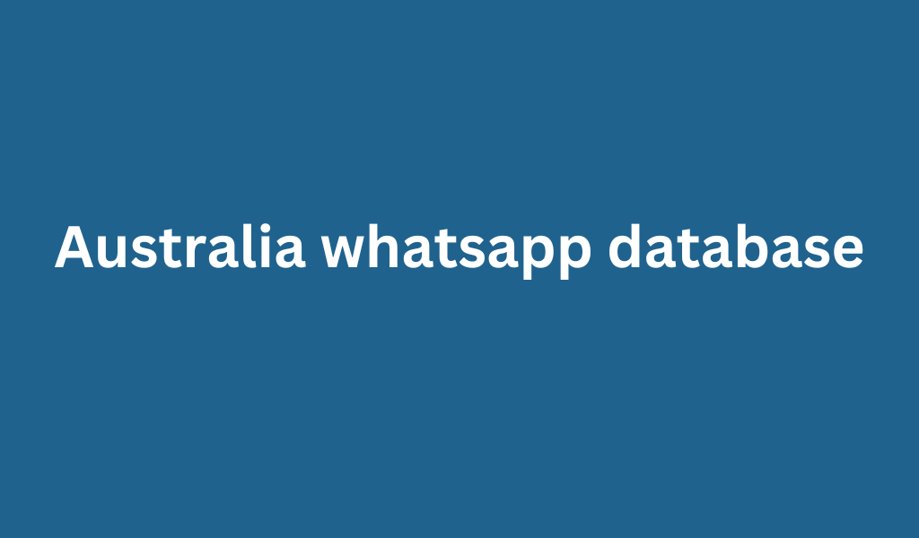 Australia whatsapp database