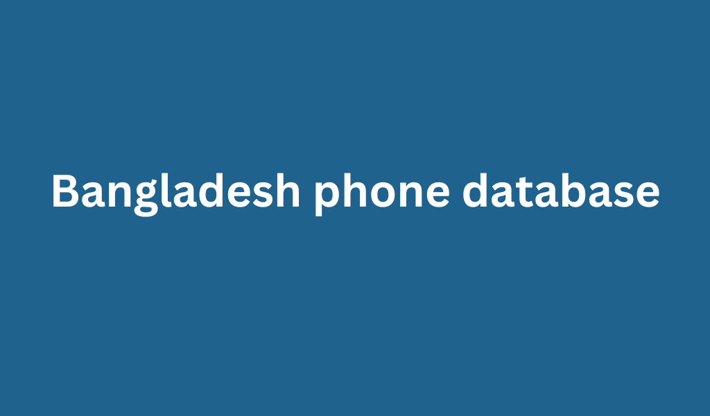 Bangladesh phone database