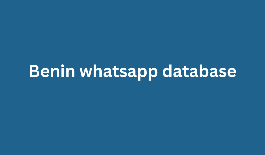 Benin whatsapp database