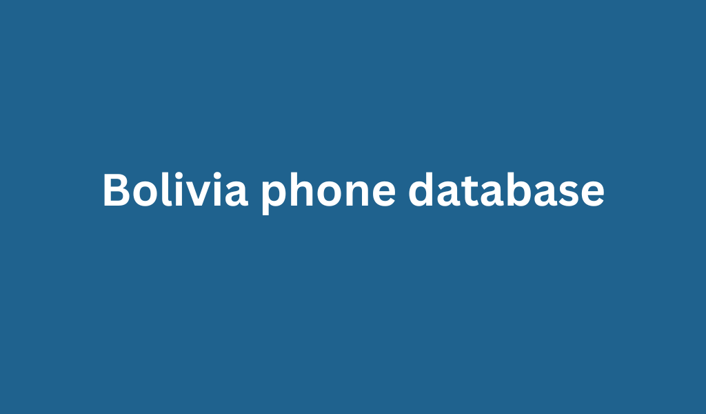 Bolivia phone database