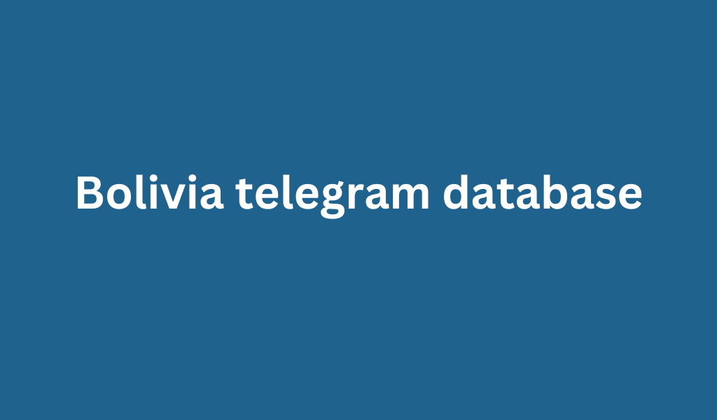 Bolivia telegram database