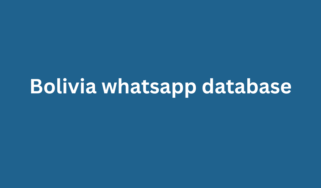 Bolivia whatsapp database