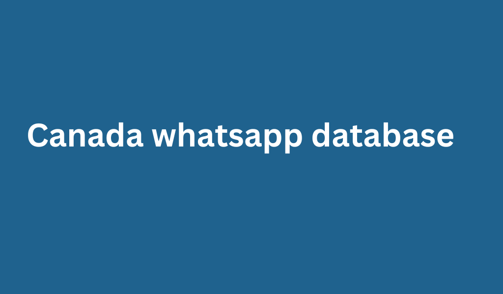 Canada whatsapp database