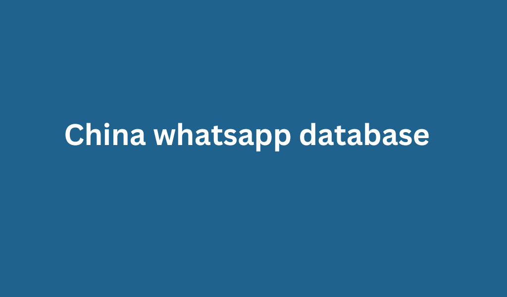 China whatsapp database