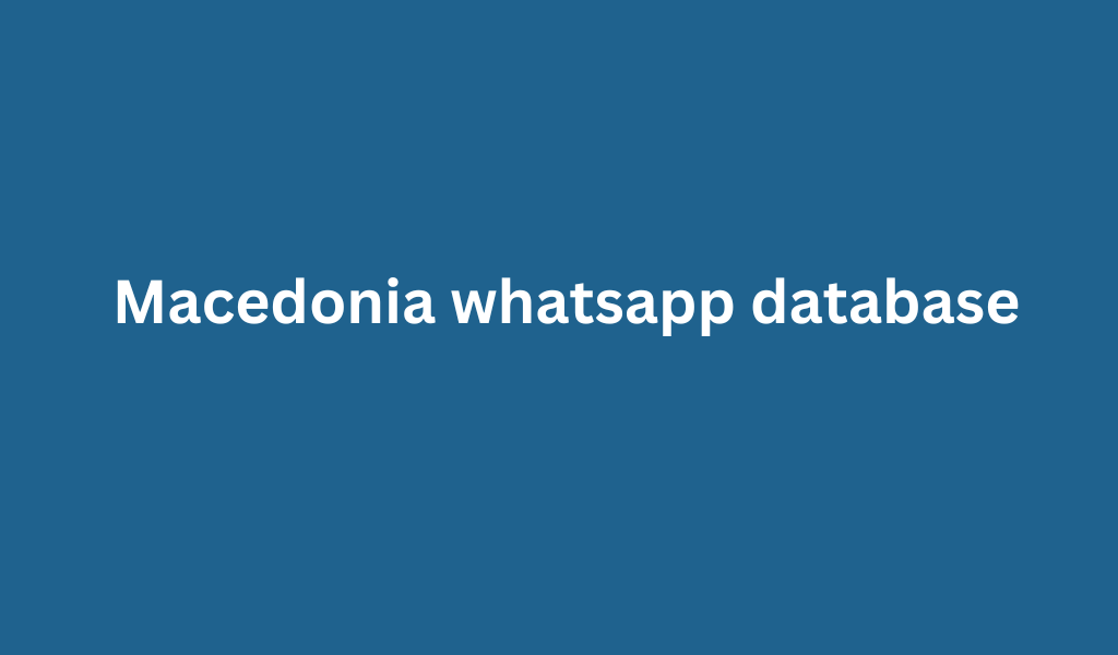 Macedonia whatsapp database