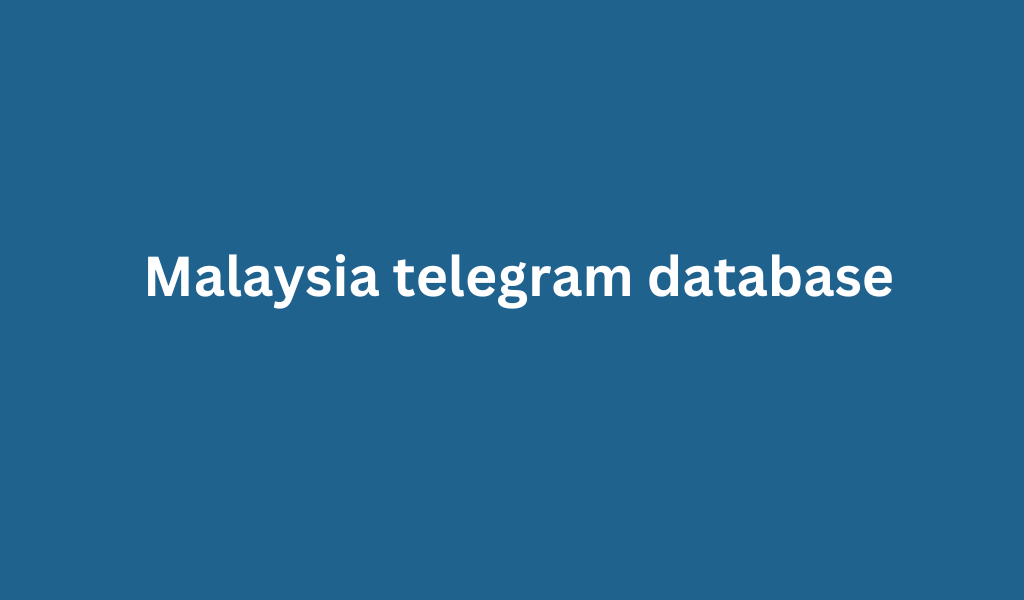 Malaysia telegram database