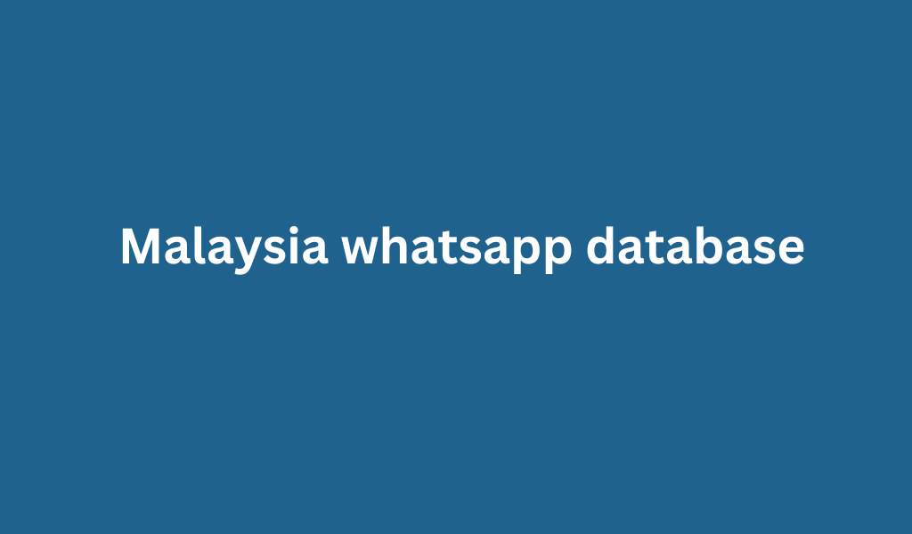 Malaysia whatsapp database