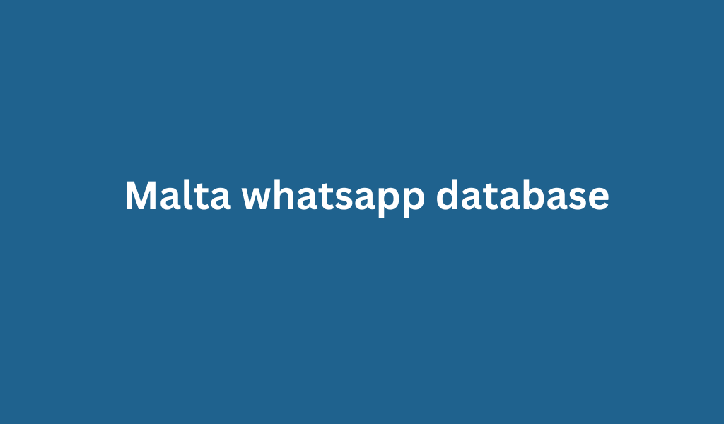 Malta whatsapp database