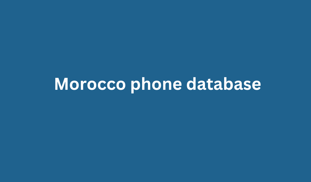 Morocco phone database