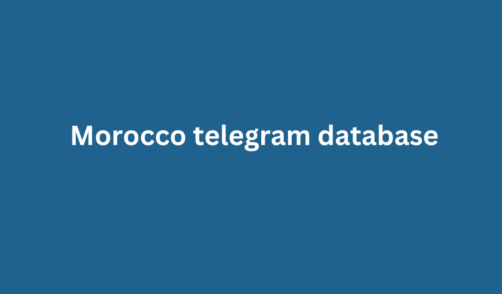 Morocco telegram database