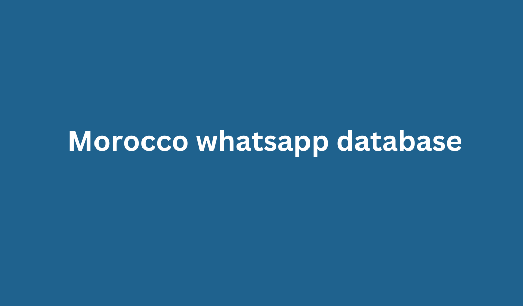 Morocco whatsapp database