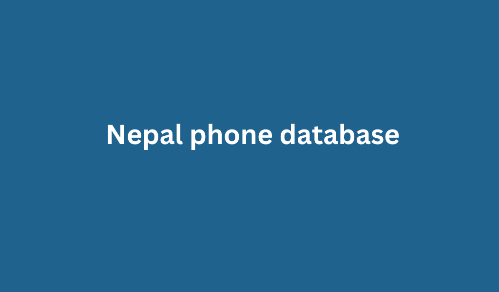 Nepal phone database