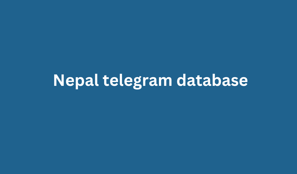 Nepal telegram database