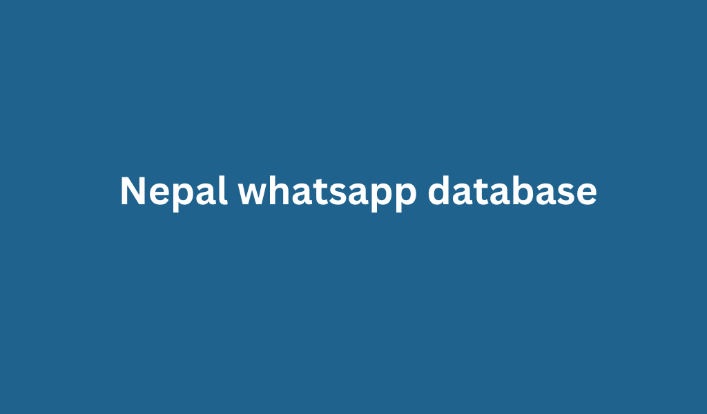 Nepal whatsapp database