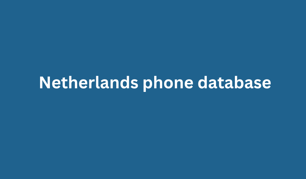 Netherlands phone database