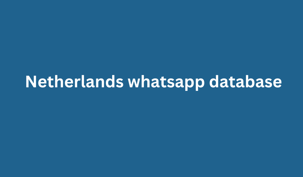 Netherlands whatsapp database