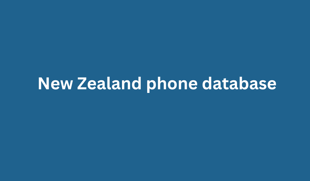 New Zealand phone database