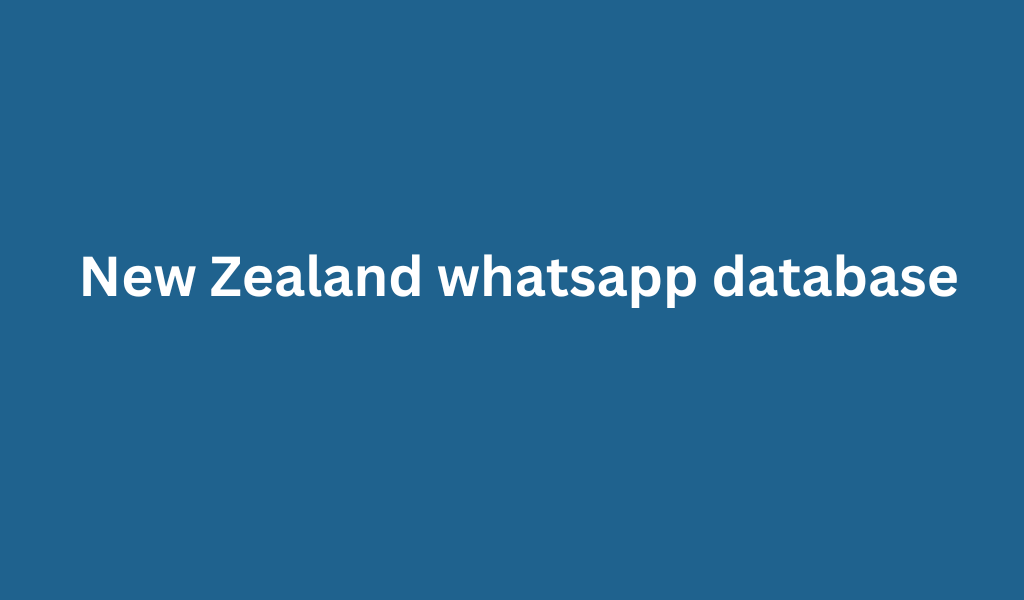 New Zealand whatsapp database