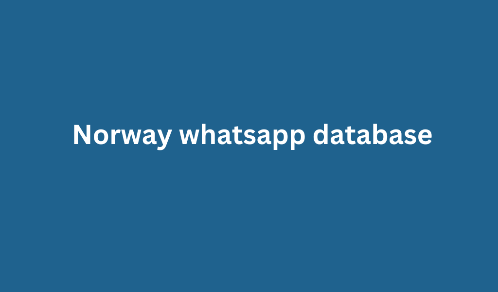 Norway whatsapp database