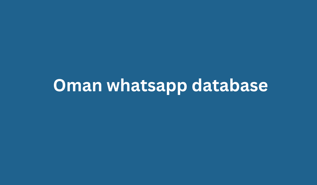 Oman whatsapp database