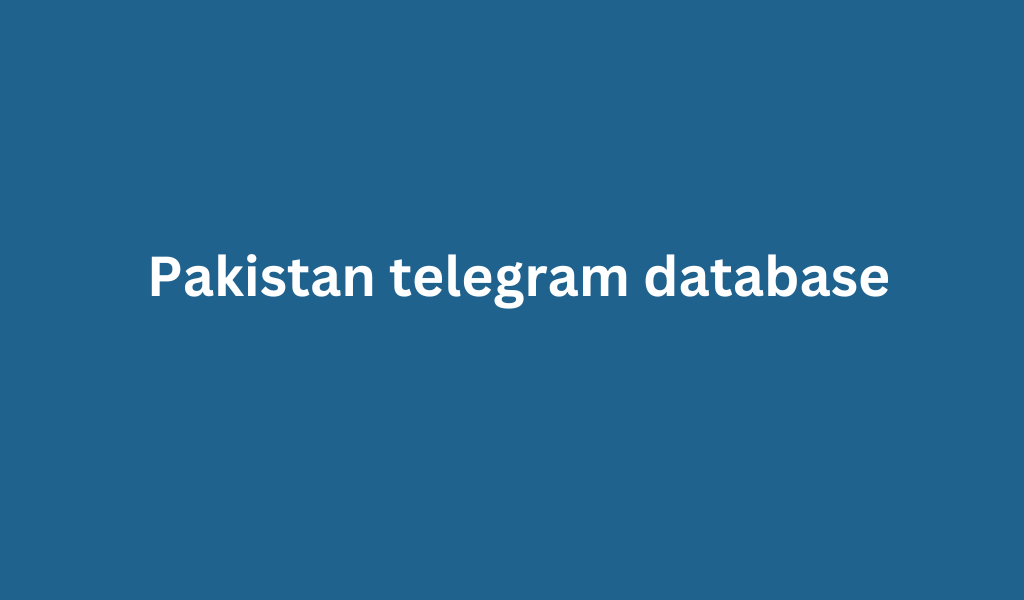 Pakistan telegram database