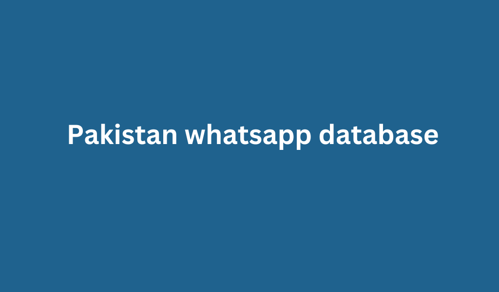 Pakistan whatsapp database