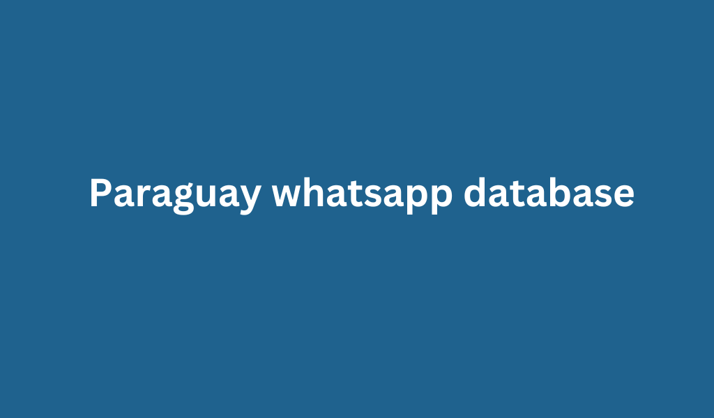 Paraguay whatsapp database