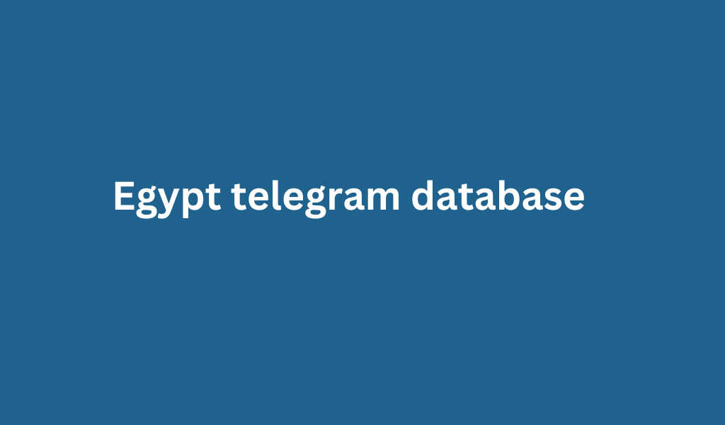 Egypt telegram database