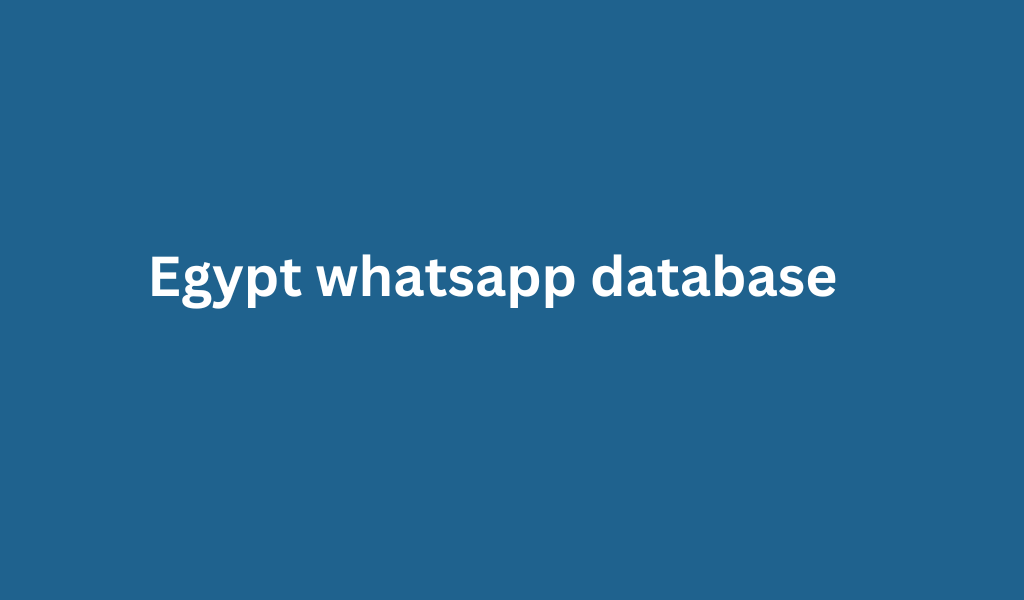 Egypt whatsapp database