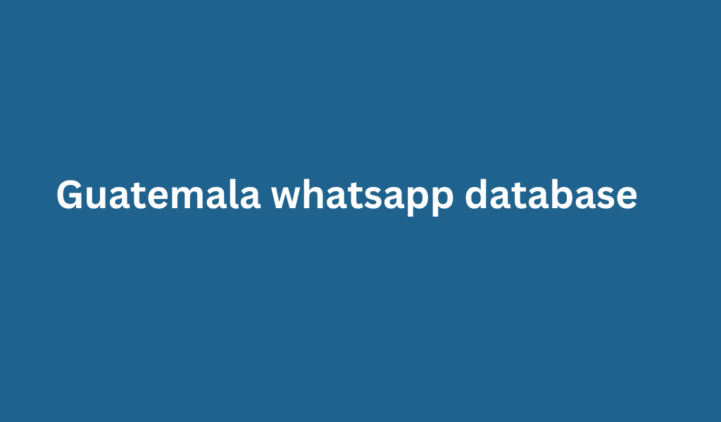 Guatemala whatsapp database