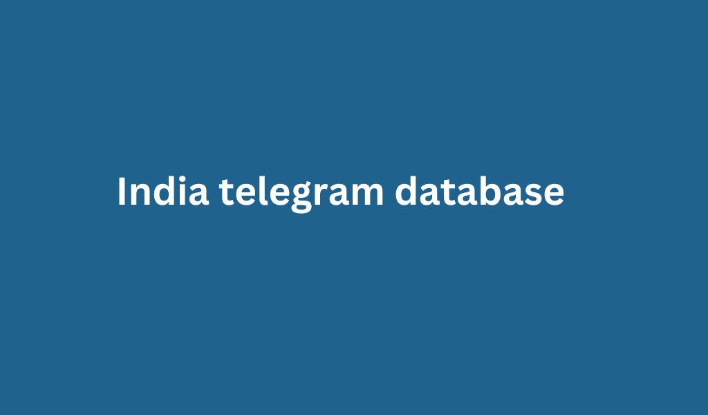 India telegram database