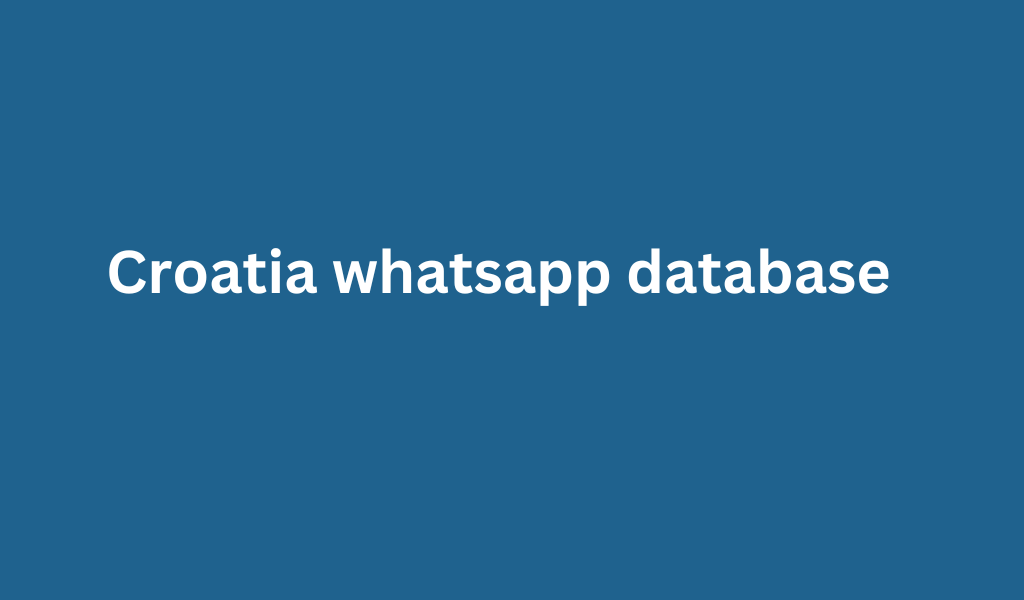 Croatia whatsapp database