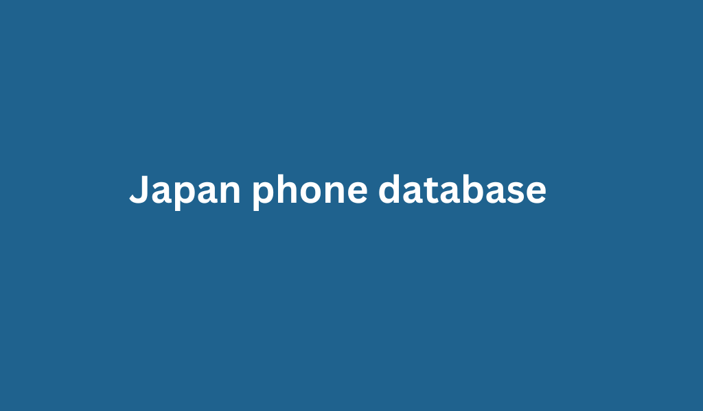 Japan phone database