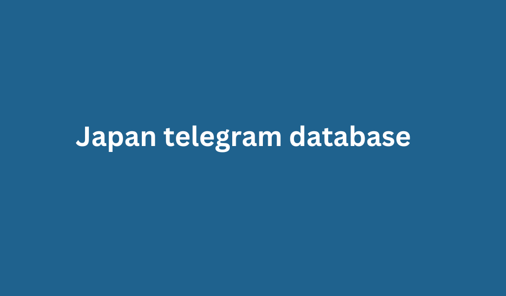 Japan telegram database