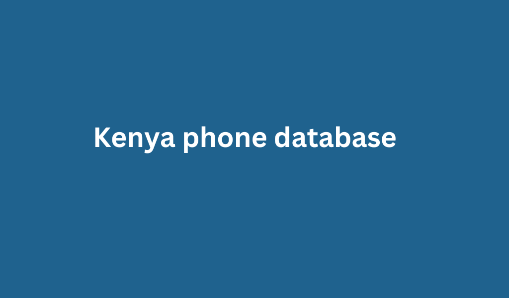 Kenya phone database